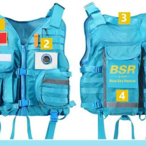 Blue life jacket